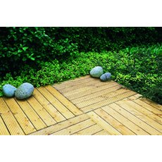 Forest Patio Deck Tile 90x90cm - Pack of 4 - in situ