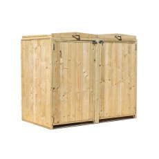 Mercia Premium Double Wheelie Bin Store - Pressure Treated - isolated