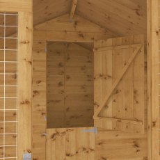 8x6 Mercia Staffordshire Dog Kennel & Run - isolated barn door view