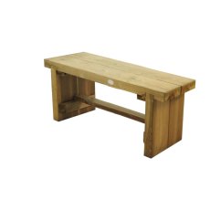 4ft Forest Double Sleeper Bench -  Pressure Treated - isolated and angled