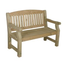 4ft Forest Harvington Bench - Pressure Treated - isolated and angled