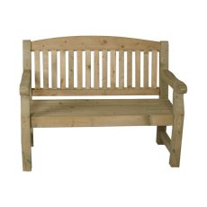 4ft Forest Harvington Bench - Pressure Treated - isolated showing front width