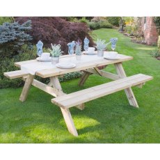 6ft Forest Rectangular Picnic Table - Pressure Treated - insitu