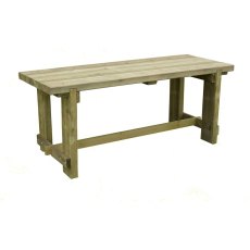 6ft Forest Refectory Table - Pressure Treated - isolated and angled