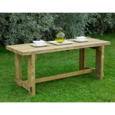 6ft Forest Refectory Table - Pressure Treated - insitu
