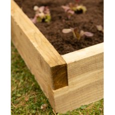 3x3 Forest Caledonian Small Raised Bed - Pressure Treated - aerial close up