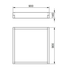 3x3 Forest Caledonian Small Raised Bed - Pressure Treated - dimensions