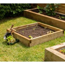 3x3 Forest Caledonian Small Raised Bed - Pressure Treated - insitu and angled
