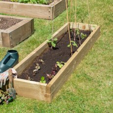 1'5" x 6' Forest Caledonian Long Raised Bed - Pressure Treated - insitu side elevantion