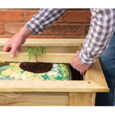 4x2 Forest Grow Bag Tray Container - Pressure Treated - insitu  opened grown bag