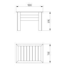 3x2 Forest Kitchen Garden Planter - Pressure Treated - dimensions