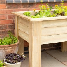 6x2 Forest Large Kitchen Garden Planter - Pressure Treated - close up of left hand side corner