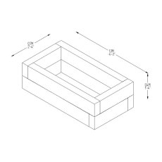 4x2 Forest Sleeper Raised Bed - Pressure Treated - dimensions