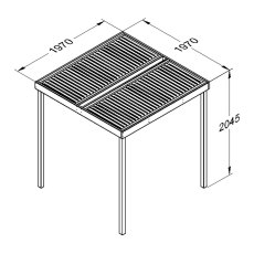 Forest Modular Pergola - Pressure Treated - dimensions