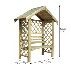 Mercia Swing Arm Arbour Seat - Pressure Treated - dimensions