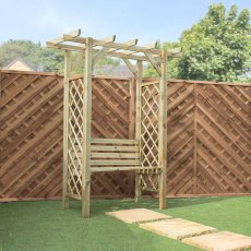 Mercia Pergola Arbour Seat - Pressure Treated - insitu