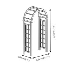 Mercia Pressure Treated Curved Arch - Dimensions