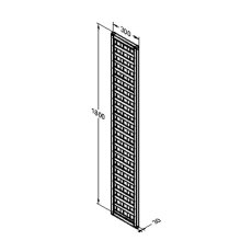 1ft High Forest Premium Framed Trellis - Pressure Treated - dimensions