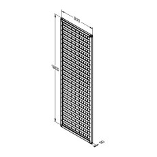 2ft High Forest Premium Framed Trellis - Pressure Treated - dimensions