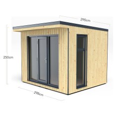 10x9 Forest Xtend 3.0 Insulated Garden Office - dimensions