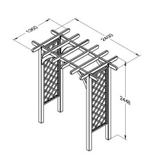 Forest Ultima Pergola Arch - Large - dimensions