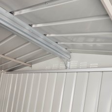 10 x 10 Globel Lotus Apex Metal Shed In Grey - roof