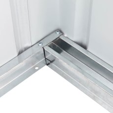 8 x 6 Globel Lotus Apex Metal Shed In Grey - floor