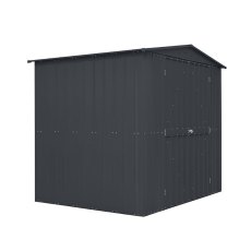 isolated image of the double doors closed on the 8x6 Lotus Metal Shed in Anthracite Grey