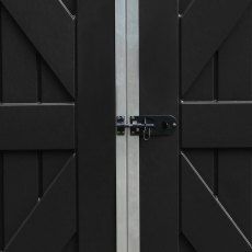 6x3 Palram Skylight Deco Plastic Apex Shed - Grey - lockable doors