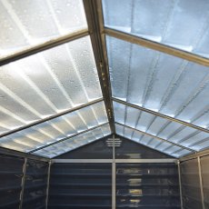 6x10 Palram Skylight Deco Plastic Apex Shed - Grey - skylights