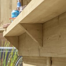 6x3 Forest Shiplap Pent Garden Bar - Pressure Treated - shelving