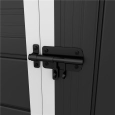 6x3 Jasmine Plastic Storage Unit - Dark Grey -  close up of door handle