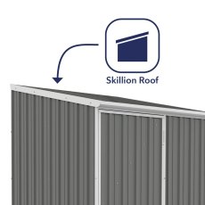 5x5 Mercia Absco Space Saver Pent Metal Shed in Woodland Grey - skillion roof