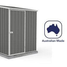 5x5 Mercia Absco Space Saver Pent Metal Shed in Woodland Grey - manufactured in Australia