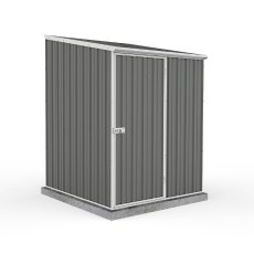 5x5 Mercia Absco Space Saver Pent Metal Shed in Woodland Grey - isolated