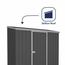 7x3 Space Saver Metal Shed in Monument  - skillion roof
