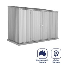 10x5 Mercia Absco Space Saver Pent Metal Shed in Zinc- manufactured in Australia