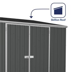 10x5 Mercia Absco Space Saver Pent Metal Shed in Monument - skillion roof