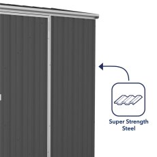 5x5 Mercia Absco Premier Metal Shed in Monument - strong wall cladding