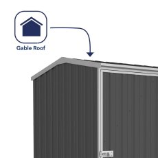 5x5 Mercia Absco Premier Metal Shed in Monument - skillion roof