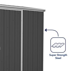 7x5 Mercia Absco Premier Metal Shed in Monument - strong wall cladding