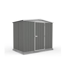 7x5 Mercia Absco Regent Metal Shed in Woodland Grey - isolated with door closed