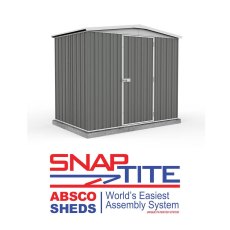 7x5 Mercia Absco Regent Metal Shed in Woodland Grey - world's easiest assembly system