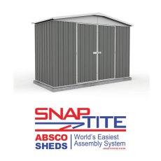 10x5 Mercia Absco Regent Metal Shed in Woodland Grey - world's easiest assembly system
