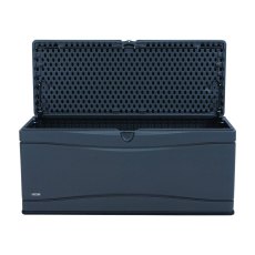 5x2 Lifetime Plastic Storage Box in Dark Grey - 500 litre - with lid open