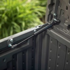 5x2 Lifetime Plastic Storage Box in Dark Grey - 500 litre -  controlled spring hinges so will not sl