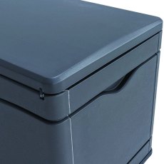 5x2 Lifetime Plastic Storage Box in Dark Grey - 500 litre - molded handles for easy moving