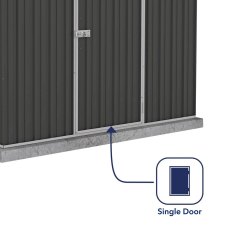 7x7 Mercia Absco Premier Shed in Monument - with single door