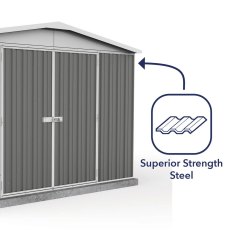 10x10 Mercia Absco Regent Metal Shed in Woodland Grey - strong wall cladding
