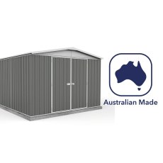 10x10 Mercia Absco Regent Metal Shed in Woodland Grey - manufactured in Australia